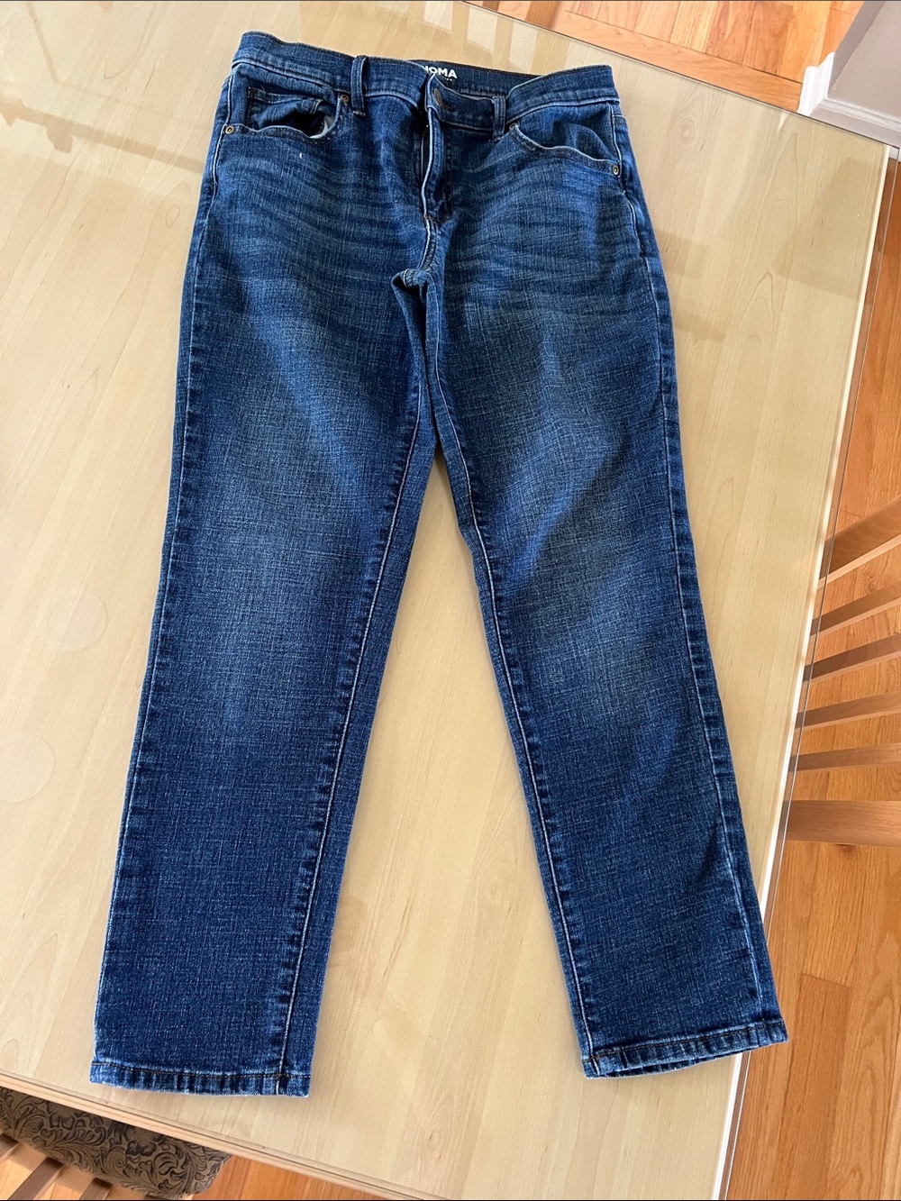 Classic Dark Blue Straight-Leg Jeans